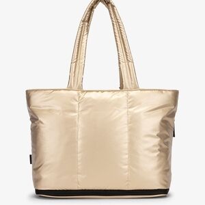 Luka Expandable Laptop Tote in Gold